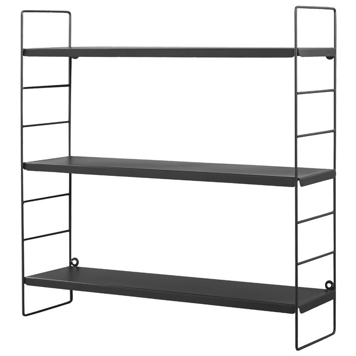 Day Estantería 3 Baldas Metálica Negra 58x16x58 cm Day Estantería 3 Baldas Metálica Negra 58x16x58 cm