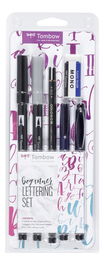 Set Lettering Tombow Beginner 2 Rot. Abt Dual Brush + 1 Lapiz Grafito + 1 Rot. Caligrafia + 1 Rot. Permanente Doble Punta + 1 Goma + Manual Instrucciones B/6
