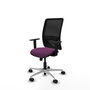 PIQUERAS Y CRESPO Silla de oficina Zulema con mecanismo Sincro, Morado y Negro