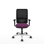 PIQUERAS Y CRESPO Silla de oficina Zulema con mecanismo Sincro, Morado y Negro