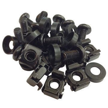 WP Kit de tornillos y tuercas de acero de 20 piezas para rack 19 pulgadas WP Kit de tornillos y tuercas de acero de 20 piezas para rack 19 pulgadas