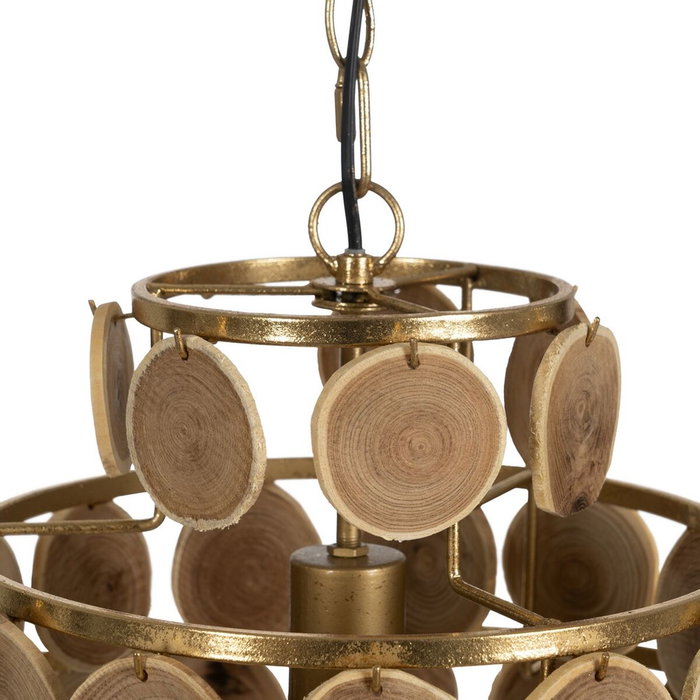 Ixia Lámpara de techo natural madera-metal 45 x 45 x 58 cm Ixia Lámpara de techo natural madera-metal 45 x 45 x 58 cm