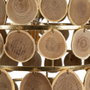 Lámpara Techo Natural Madera-Metal 45 X 45 X 58 cm