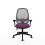 PIQUERAS Y CRESPO Silla de oficina Cilanco con mecanismo Sincro/Traslack, Morado y Gris