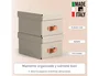 Leitz Caja Almacenaje Cartón Pequeña Asa Piel Beige 7L Pack 2 Unidades