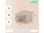 Leitz Caja Almacenaje Cartón Pequeña Asa Piel Beige 7L Pack 2 Unidades