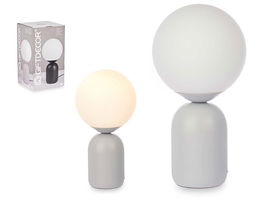 Giftdecor Lámpara Bola Gris Cerámica 15x28.5x15 cm (Set de 4)