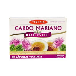 TEREZIA Cardo Mariano + Reishi 60 Cápsulas para Mantenimiento Hepático y Digestivo