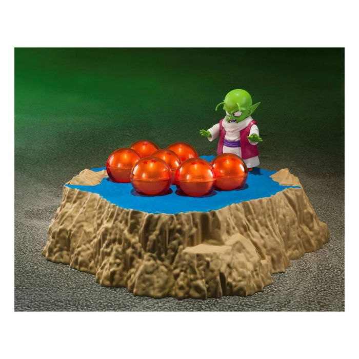 Tamashii Nations SH Figuarts Dragon Ball Z Porunga y Dende - Figura Luminosa con Efectos de Sonido y Luces, Set de Invo