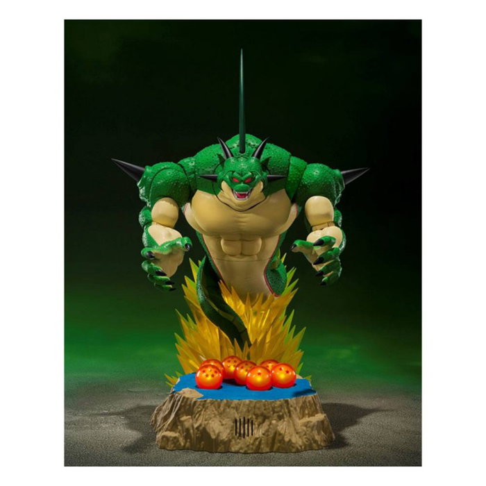 Tamashii Nations SH Figuarts Dragon Ball Z Porunga y Dende - Figura Luminosa con Efectos de Sonido y Luces, Set de Invo