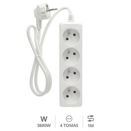 GSC Evolution Regleta de 4 Tomas con Cable de 1m Blanca