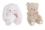 DKD Home Decor Peluche Baby Beige Blanco 29 x 32 x 25 cm (4 Unidades)