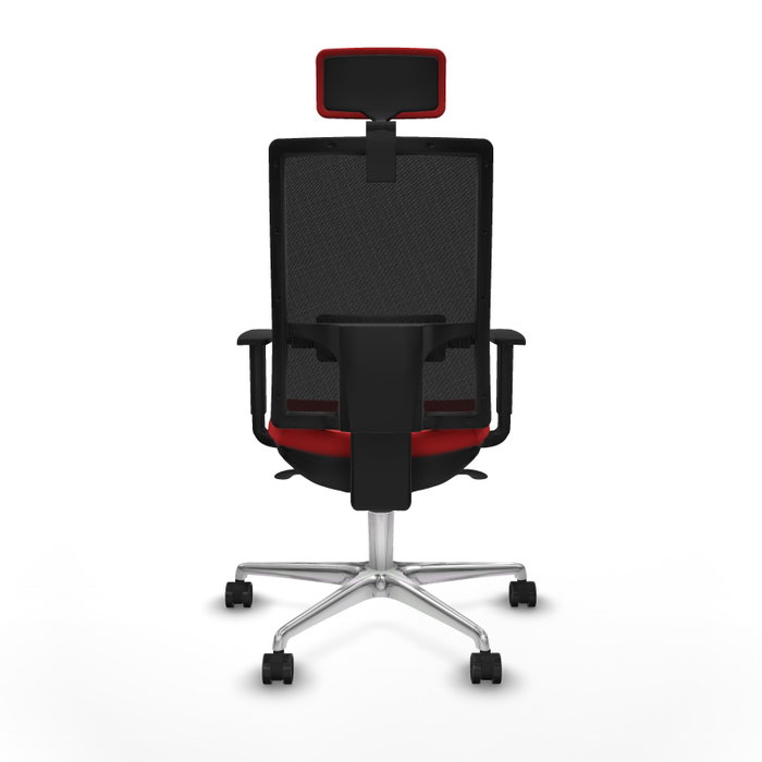 PIQUERAS Y CRESPO Silla de oficina Horna con mecanismo Sincro, Rojo y Negro