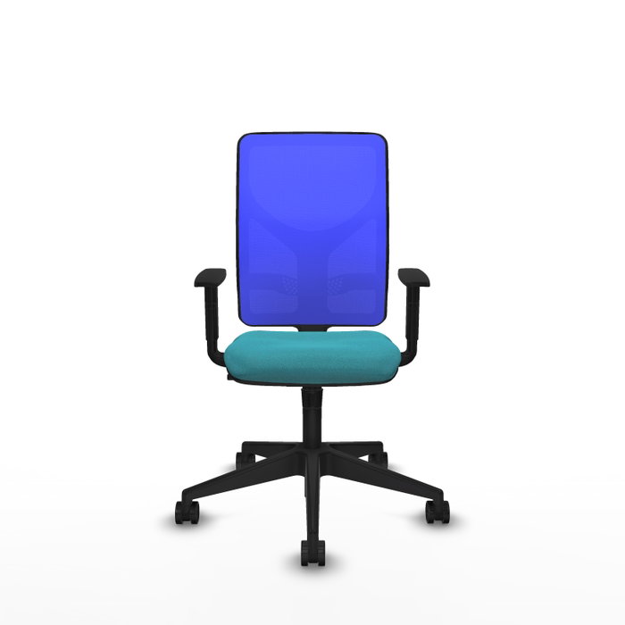 PIQUERAS Y CRESPO Silla de oficina Motilla con mecanismo Sincro, Turquesa y Azul