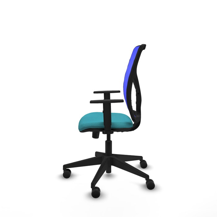 PIQUERAS Y CRESPO Silla de oficina Motilla con mecanismo Sincro, Turquesa y Azul