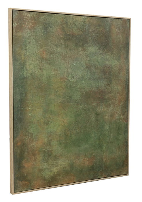 DKD Home Decor Cuadro Lienzo Moderno Pintado a Mano Verde 120x4,5x150 cm