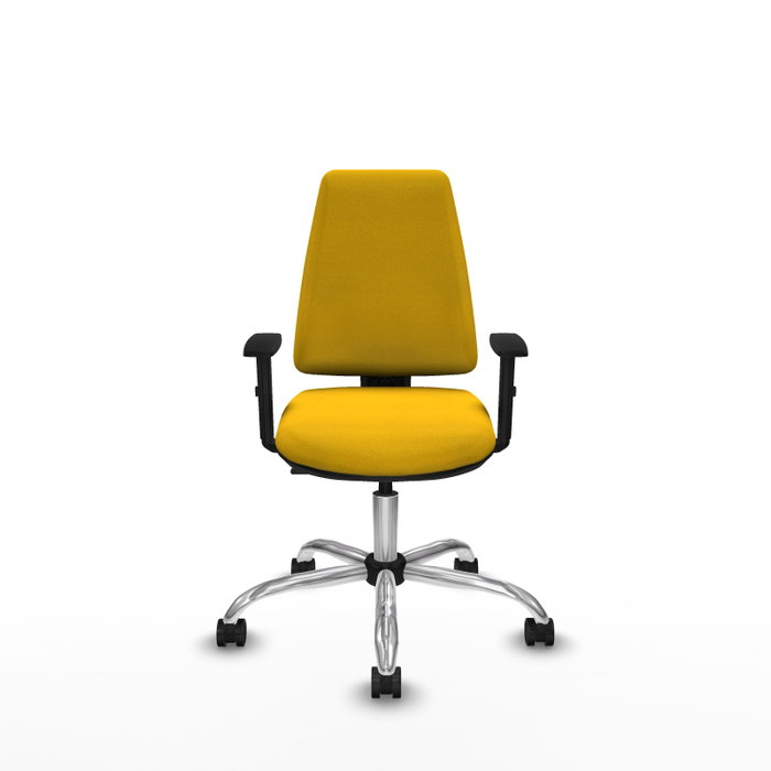 PIQUERAS Y CRESPO Silla de oficina Elche Amarillo con Brazos 1D PIQUERAS Y CRESPO Silla de oficina Elche Amarillo con Brazos 1D
