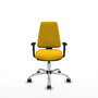 PIQUERAS Y CRESPO Silla de oficina Elche Amarillo con Brazos 1D