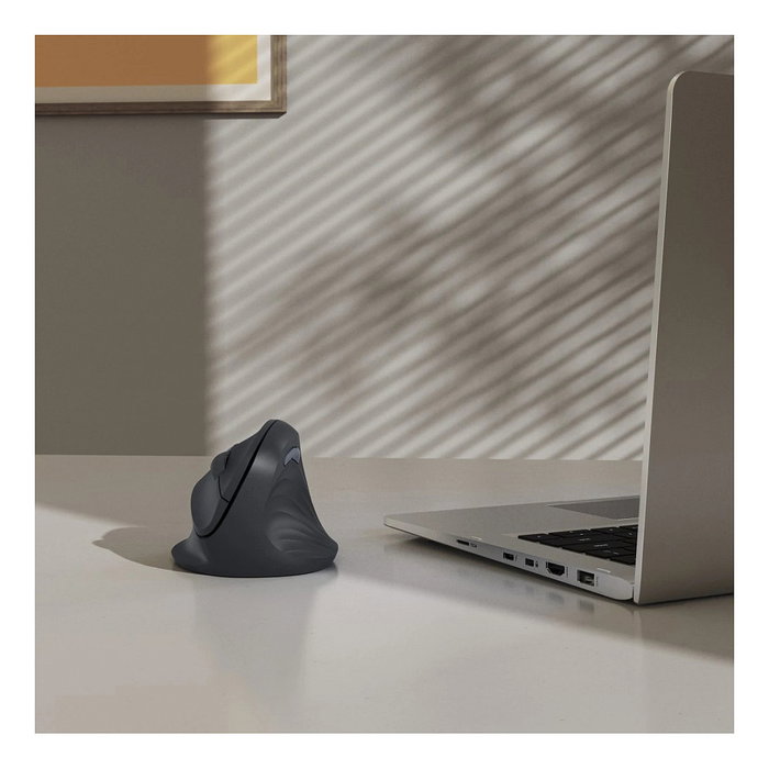 Hama EWM-500R Ratón Inalámbrico Ergonómico 2.4 GHz Nano-USB 7 Botones 1800 DPI Negro