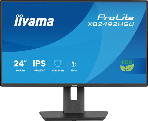 Iiyama XB2492HSU-B1 Monitor 24" Quad HD 1080 x 1920 Pixeles LED 3 ms Negro