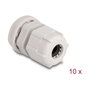 DeLOCK Prensa cables M12 gris, pack de 10 unidades
