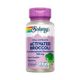SOLARAY Activated Broccoli Seed Extract 350Mg 30 Cápsulas - Extracto de Brócoli con Sulforafano para Apoyo Cardiovascular y Digestivo