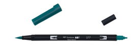 Tombow ABT-277 Rotulador Doble Punta Pincel Dual Brush, Color Verde Oscuro