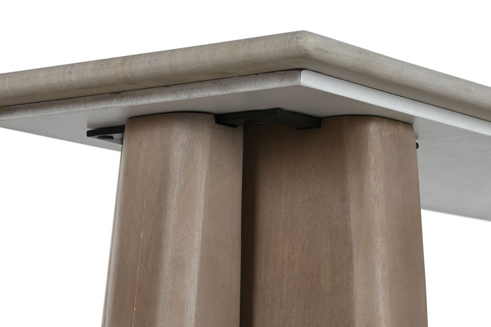 DKD Home Decor Consola Beige Marron Marmol Madera 107 x 33 x 78 cm