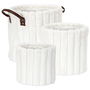 Home Deco Factory Juego de 3 Cestas Efecto Pelo Colección Cocooning Poliester