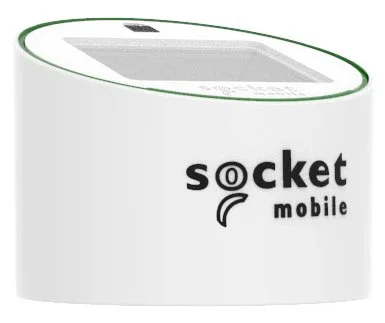 Socket Mobile S320 - Lector de Códigos de Barras Fijo, Inalámbrico Bluetooth, Escaneo 1D/2D (Codabar, Code 128, EAN-13, QR Code, etc.), Color Blanco