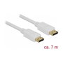 DeLOCK Cable DisplayPort 1.2 4K 60 Hz 7 m Blanco