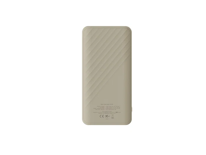 Xtorm XG2202 Power Bank Batería Externa 20000 mAh con Carga Rápida 15W, 2 Puertos (USB-A y USB-C), Color Beige, Para Smartphones, Auriculares