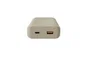Xtorm XG2202 Power Bank Batería Externa 20000 mAh con Carga Rápida 15W, 2 Puertos (USB-A y USB-C), Color Beige, Para Smartphones, Auriculares