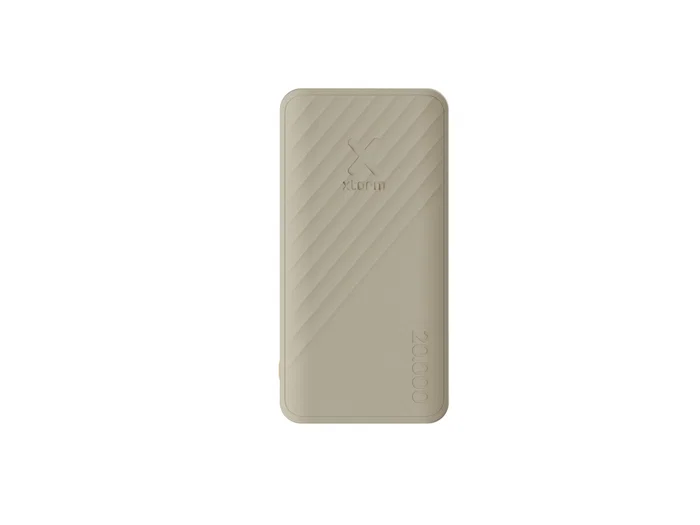 Xtorm XG2202 Power Bank Batería Externa 20000 mAh con Carga Rápida 15W, 2 Puertos (USB-A y USB-C), Color Beige, Para Smartphones, Auriculares