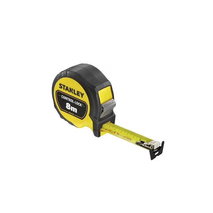 Stanley STHT37232-0 Cinta Métrica Magnética con Seguro 8 m x 25 mm, Doble Marcado