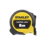 Stanley STHT37232-0 Cinta Métrica Magnética con Seguro 8 m x 25 mm, Doble Marcado