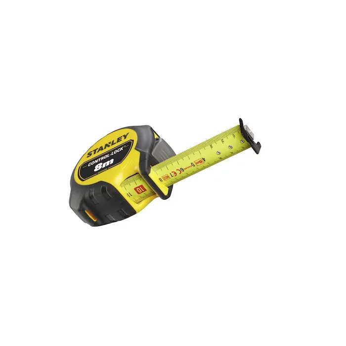 Stanley STHT37232-0 Cinta Métrica Magnética con Seguro 8 m x 25 mm, Doble Marcado