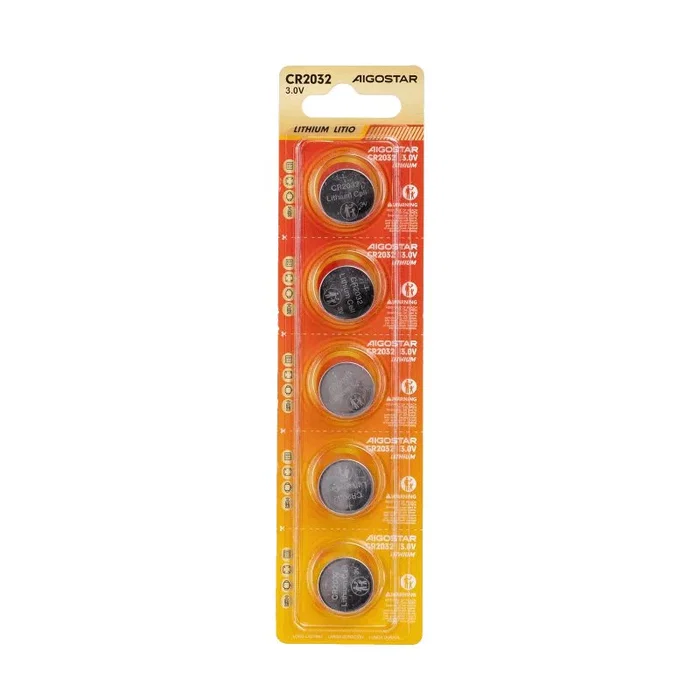 Aigostar Pilas de Botón CR2032 3V, 5 Unidades Aigostar Pilas de Botón CR2032 3V, 5 Unidades