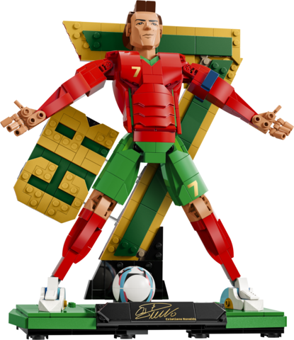 Lego 43016 Editions Cristiano Ronaldo Leyenda del Fútbol Set de Construcción 854 Piezas Figura de Colección con Poses Siuu y Chilena