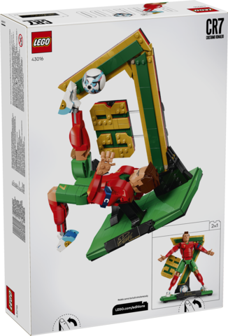 Lego 43016 Editions Cristiano Ronaldo Leyenda del Fútbol Set de Construcción 854 Piezas Figura de Colección con Poses Siuu y Chilena