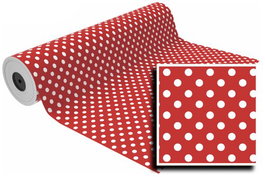 Papel De Regalo Bobina Basika 62 Cm X 80 M (4 Kg Aprox.) Lunares (Ln1501-Ai 62 Cm)
