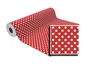 BASIKA Papel de Regalo en Bobina Lunares Rojos y Blancos 62 cm x 85 m