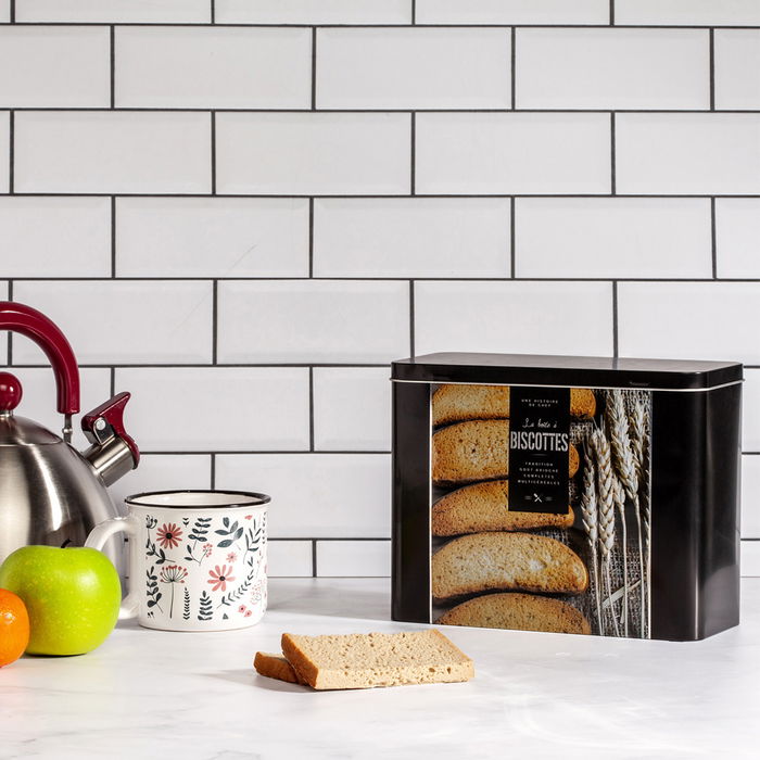 Cook Concept Bote Metal para Biscotes, Bizcochos y Galletas, Medidas 23.2x10x18 cm