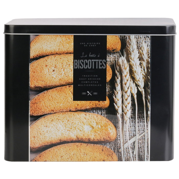 Cook Concept Bote Metal para Biscotes, Bizcochos y Galletas, Medidas 23.2x10x18 cm