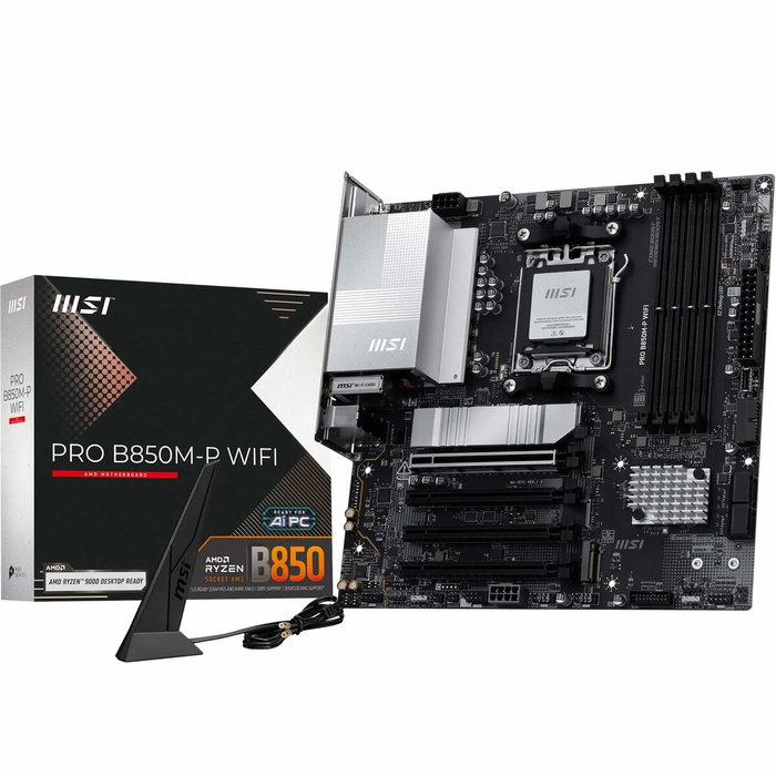 MSI PRO B850M-P WIFI Micro ATX AMD B850 DDR5 MSI PRO B850M-P WIFI Micro ATX AMD B850 DDR5