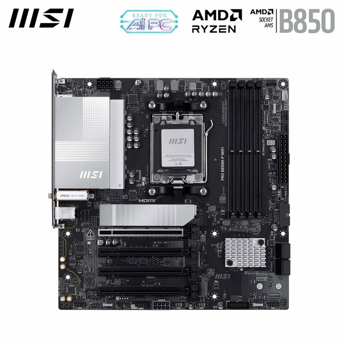 MSI PRO B850M-P WIFI Micro ATX AMD B850 DDR5 MSI PRO B850M-P WIFI Micro ATX AMD B850 DDR5