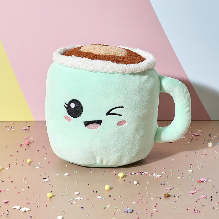 The Concept Factory Peluche Taza Kawaii, Altura 22 cm