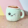 The Concept Factory Peluche Taza Kawaii, Altura 22 cm