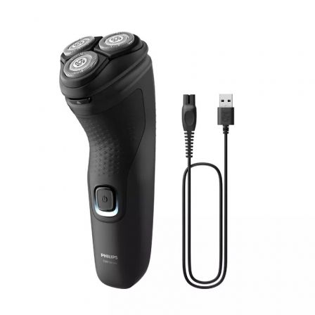Philips S1141/00 Afeitadora Shaver Series 1000 con Cuchillas PowerCut, Cabezales 4D Flexibles, 40 min Autonomía, IPX7