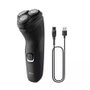 Philips S1141/00 Afeitadora Shaver Series 1000 con Cuchillas PowerCut, Cabezales 4D Flexibles, 40 min Autonomía, IPX7